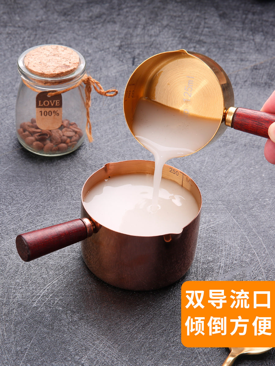 Paslanmayan poladdan hazırlanmış süd stəkanı espresso unsiya stəkanı latte ekstraksiya stəkanı süd qabı, dərəcə ölçmə fincanı olan süd qabı