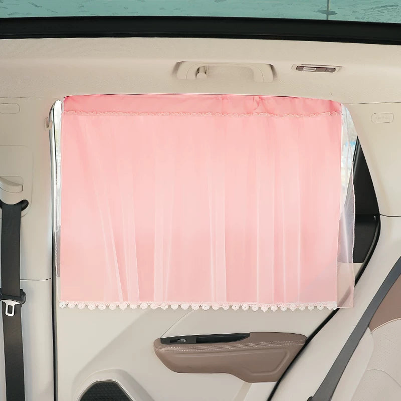 Sunscreen curtains for car windows, sun protection and heat insulation privacy curtains for baby back seats, car blackout curtains with suction cups