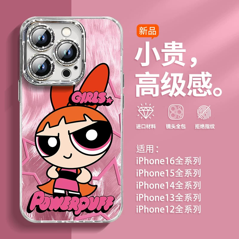 Yusha Xoşbəxt Dumbo Apple 16 mobil telefon qutusu üçün uyğundur yeni iPhone17 parıltısı lens filmi ilə 16promax düşməyə qarşı 14p silikon qoruyucu örtük 11 qabaqcıl 13 kişi 17promax qadın