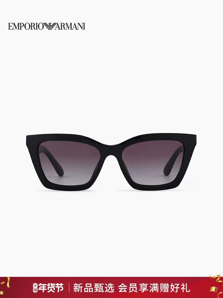 [Yeni il hədiyyəsi] EMPORIO ARMANI Qadınlar üçün Kəpənək Qalın Çərçivəli Günəş Eynəkləri (Rəsmi)