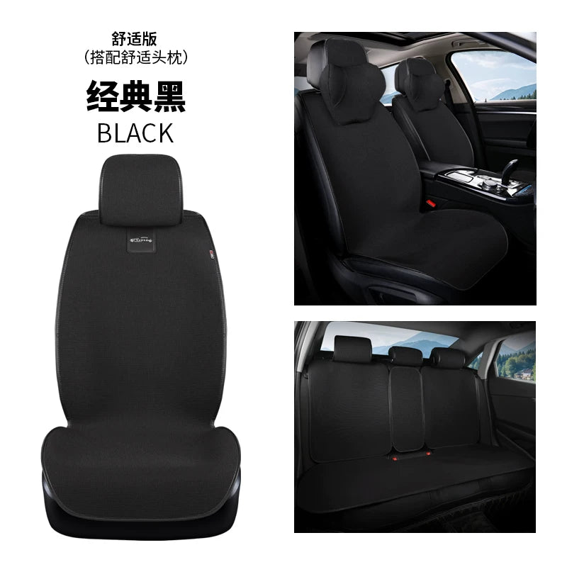 Yüksək keyfiyyətli avtomobil oturacağı yastıqları, bütün mövsümlər üçün universal kətan nəfəs alan oturacaq üzlüyü, yarıqapalı oturacaq üzlüyü, bağlama tələb olunmur.