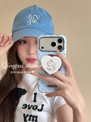 Yüngül cizgi filmi südlü mavi polka nöqtəli bala sevgi maqnit tutacağı Apple 17promax mobil telefon qutusu iphone16pro yeni 15 qadın 14 Koreya ikisi birdə 13 hər şey daxil sərt çanta