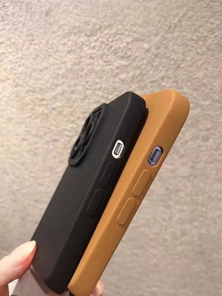 Tünd bənövşəyi iPhone17Pro cib telefonu üçün uyğundur 15promax maye silikon 13 Apple 15pro14/12/xs lens hər şey daxil 11 düşməyə qarşı mini yumşaq kişi xr qadın se2 qoruyucu örtük 8