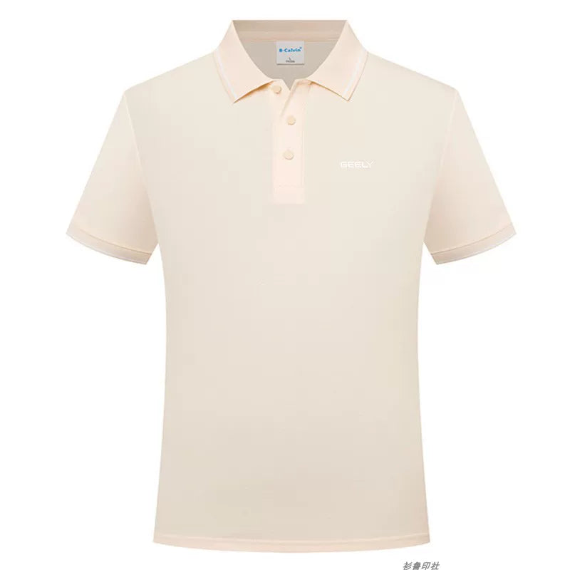 GEELY Xüsusi Loqolu 4S Mağaza İş Forması Yay Ağ Kəsikli Qısa Qollu Köynək Kişi və Qadın Polo Köynək Mədəni İş Geyimi