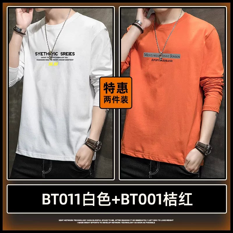 Kişilər üçün Jeanswest uzunqol köynək, 2025-ci ilin yaz və payız mövsümü, dəbli, boş və naxışlı gündəlik alt qat, nəfəs alan təmiz pambıq üst hissə.