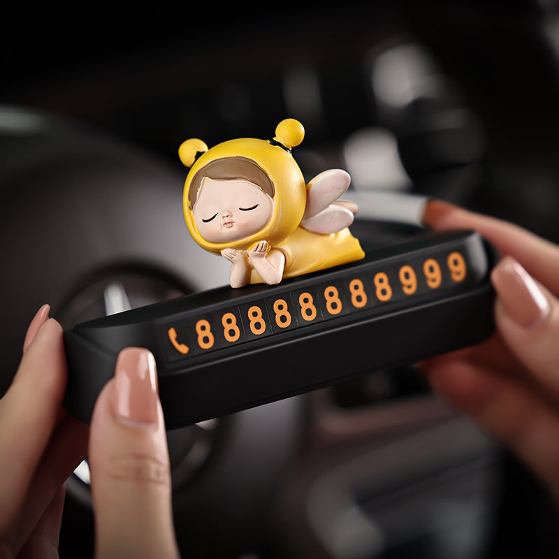 Elf Avtomobil Müvəqqəti Dayanacaq İşarəsi Avtomobil Avtomobil Hərəkət edən Telefon Nömrəsi İşarəsi Sevimli İnteryer Qızlar üçün Dekorasiya Təchizatları