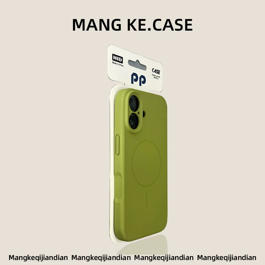 Yeni 17 maye silikon tpu material ip apple 16promax mobil telefon qutusu iphone16pro Morandi toz maqnit emiş 15 mobil telefon qutusu 14 moda 13 sadə 12 cüt 3c sertifikatı