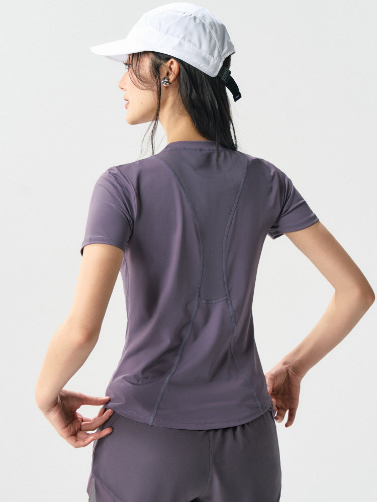 Ağır Atletika Fairy Yeni Yoqa Geyimi Qadın Açıq Havada Qaçış Məşq İdmanı İdman T-shirti Nəfəs ala bilən Tennis Fitness Üstü