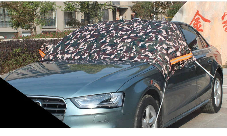 Qış Xüsusi Avtomobil Geyimi Yarım Örtük Şimal-Şərqi Pambıq Qardan Davamlı Soyuğa Davamlı Şaxtaya Davamlı Qalınlaşmış İstilik Texniki Ön Ön Ön şüşə Avtomobil örtüyü