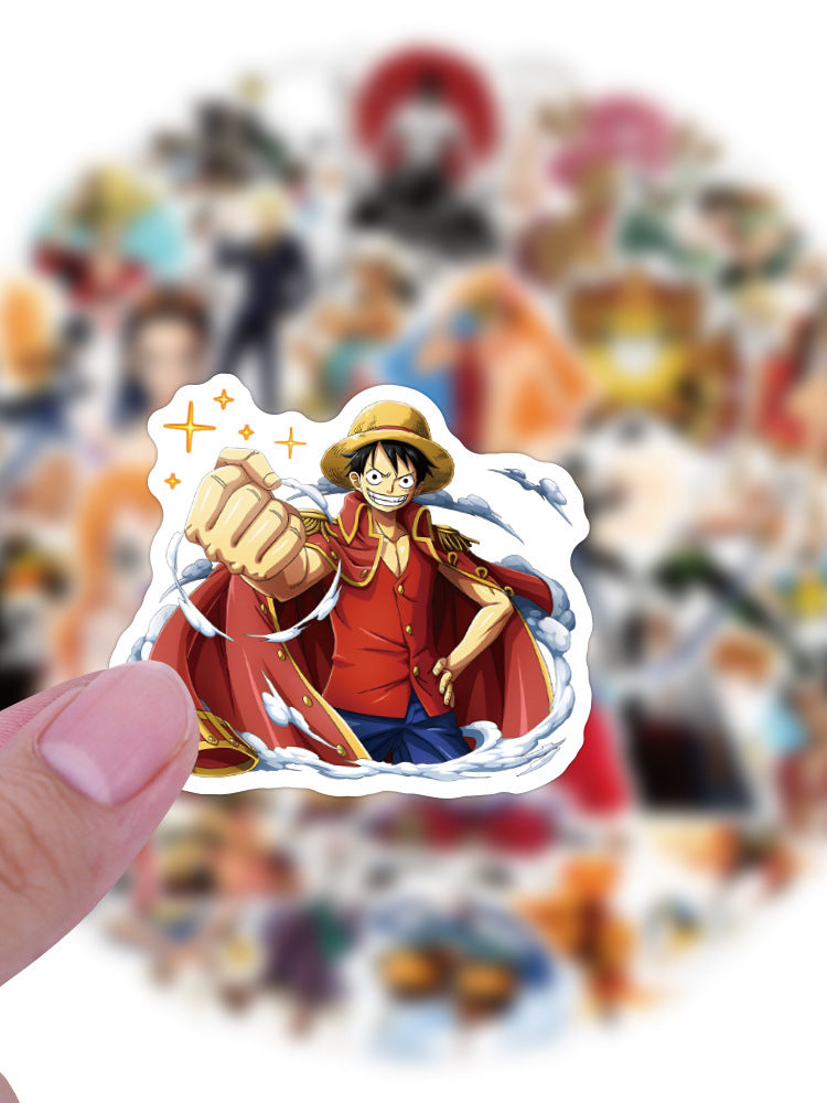 One Piece One Piece Luffy Zoro Ace Devil Fruit Sticker Noutbuk Mobil Telefon Skuter Sticker