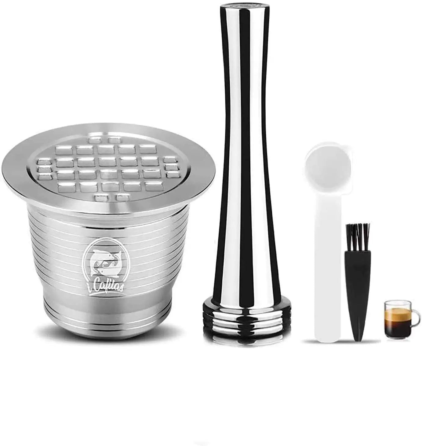 Qəhvə kapsulu təkrar istifadə edilə bilən qabıq nespresso Nestlé təkrar istifadə oluna bilən paslanmayan polad kapsul qabığı diy