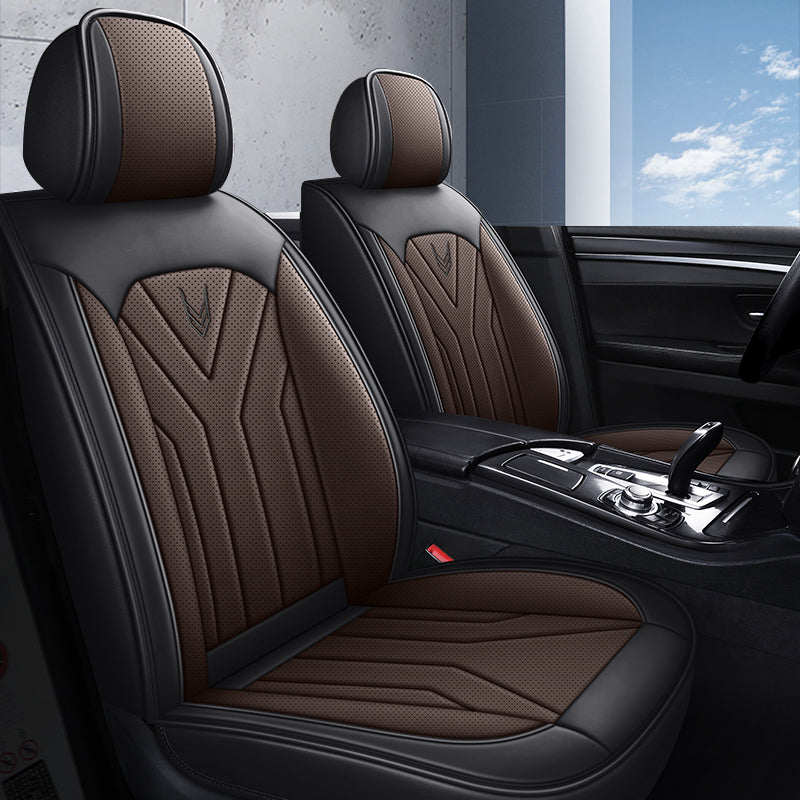 Specially designed for fall and winter, all-season car seat cushions, full-coverage, breathable Nappa leather seat covers.