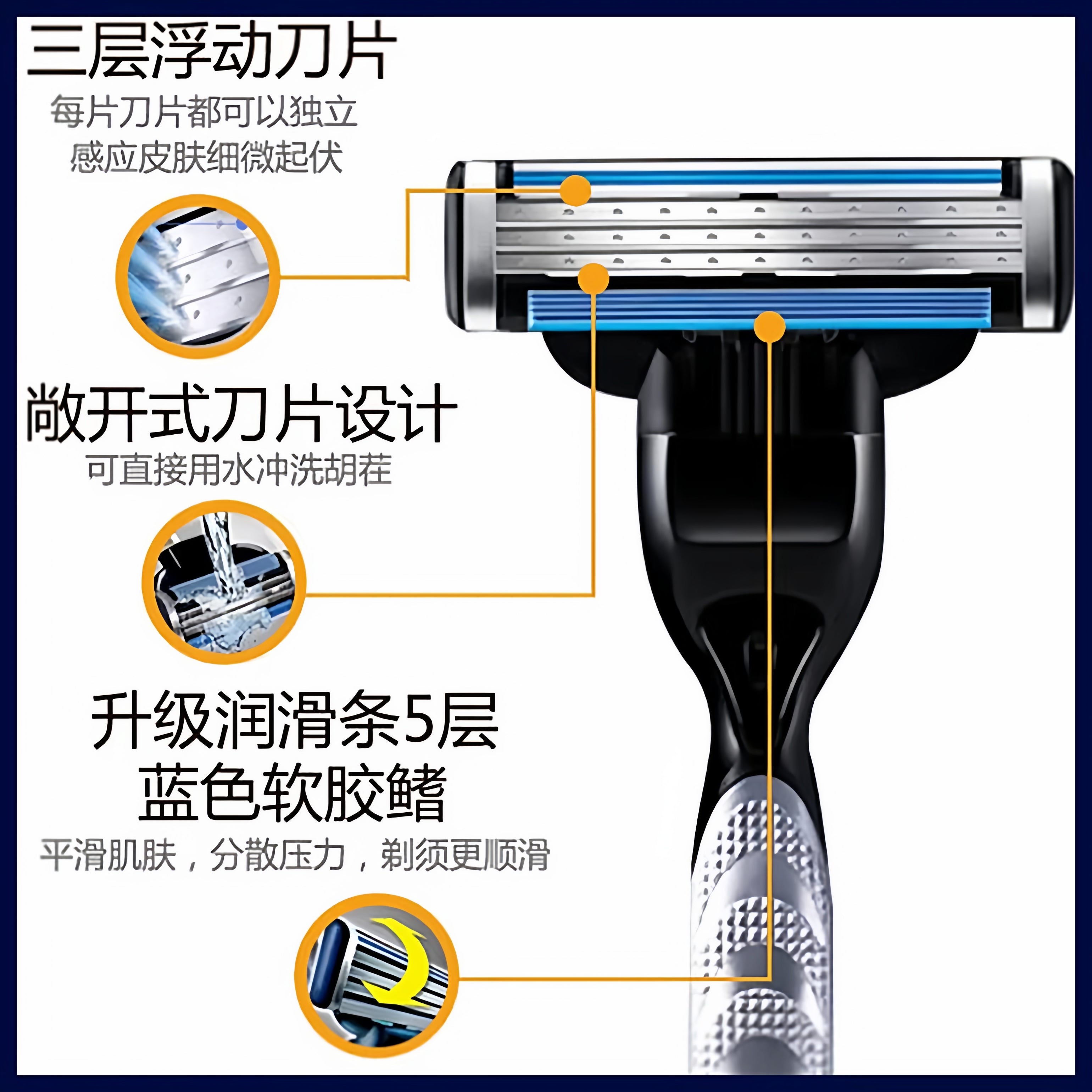 Gillette Sharp 3 üç qatlı kişi ülgücünün əl ülgücünün başının dəyişdirilməsi üçün uyğundur