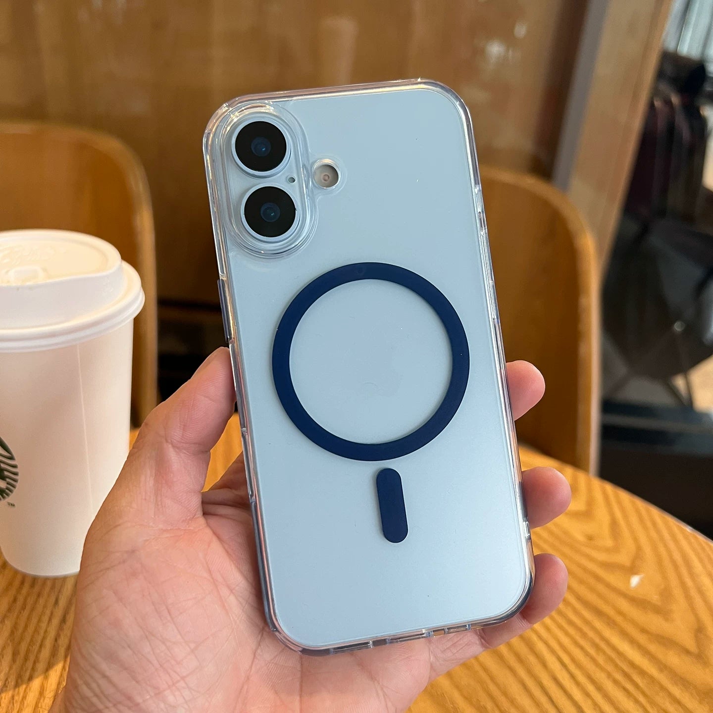 Ai kamera düyməsi hər şey daxil olmaqla Apple 17 mobil telefon qutusu iPhone17promax maqnit doldurma yumşaq rezin qoruyucu örtük 16ProMax düşməyə qarşı 15Pro sadə şaxtalı şəffaf lent dəliyi