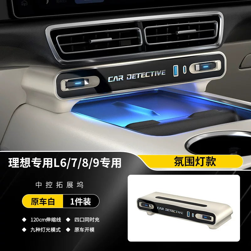 The all-new Li Auto L6, L7, L8 and L9 models feature a central control docking station, on-board charger, fast-charging retractable cable, ambient lighting and premium aromatherapy.