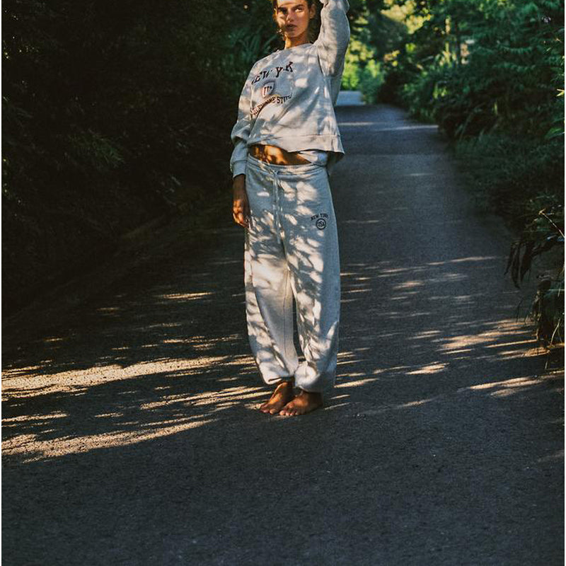 ZA Qadınlar üçün 2024 Payız Hərf Naxışlı Sviter 0264852, Orta Bel Dartılan Yun Sviter Şalvarı 0264860