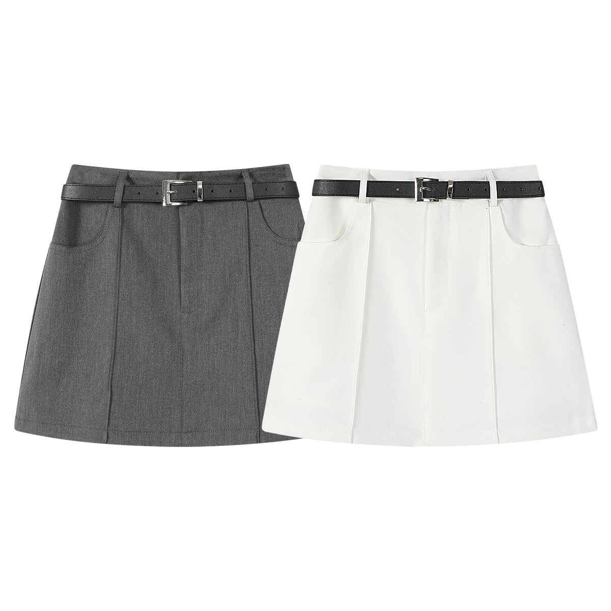 Cholisa-nın qadınlar üçün super şirin və unikal ağ A-xəttli ətəyi, yaz üçün mükəmməldir, şirin, yüksək belli, bədən quruluşuna malik dizaynla.