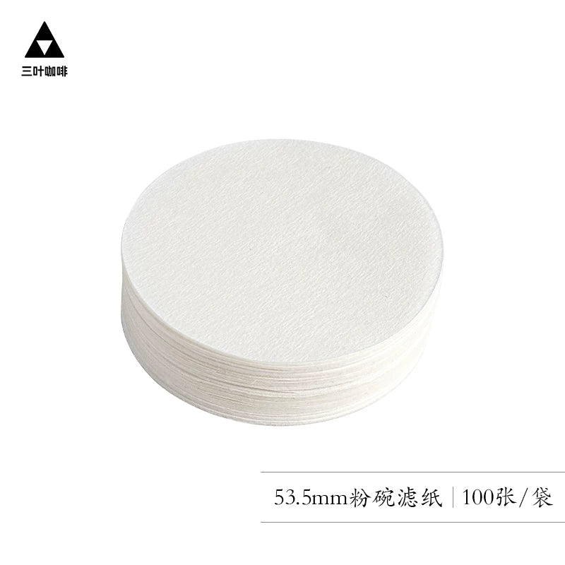 Qəhvə filtr kağızı yuvarlaq 51/53/58 mm espresso maşını xüsusi qəhvə tutacağı toz qabı çıxaran kağız conta kağızı