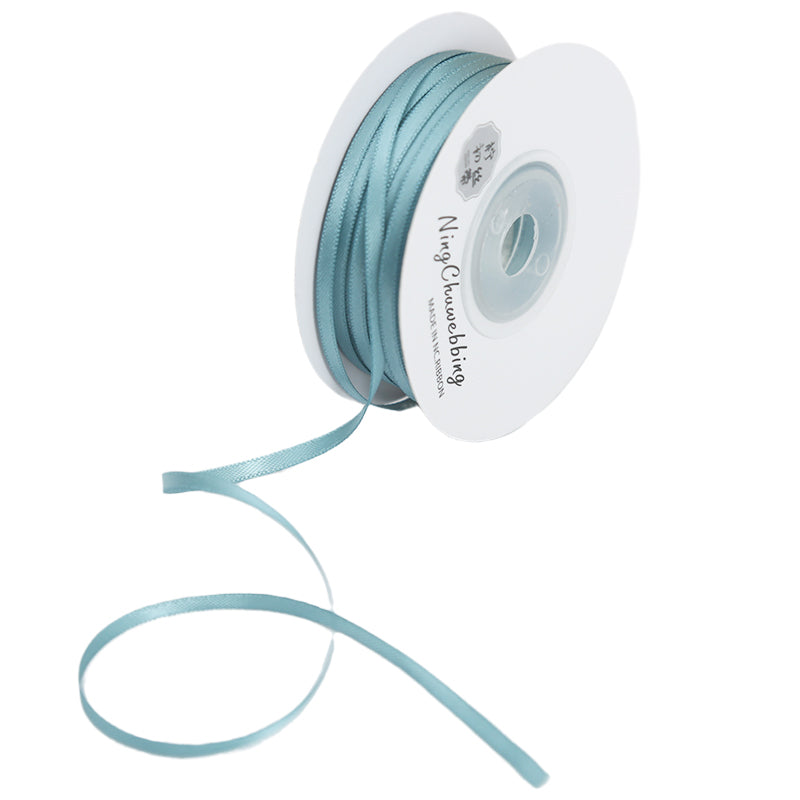 0,3 sm şifrəli iki tərəfli polyester lent toy yayı yüksək səviyyəli hədiyyə qablaşdırma ipək lent 3 mm nazik lent - 2