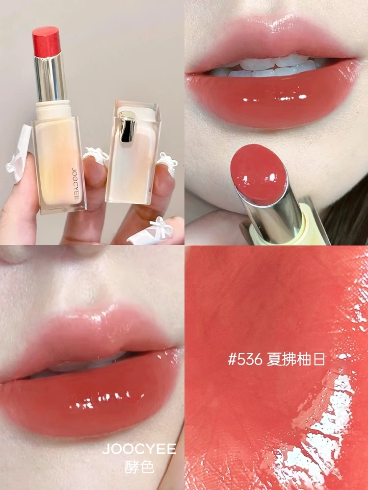 joocyee Fermentləşdirilmiş Kristal Jelly Dodaq Boyası 531 Pink Power Jiaose Christmas Apple Məhdud Buraxılış Payız/Qış Dodaq Parıldadıcısı 530
