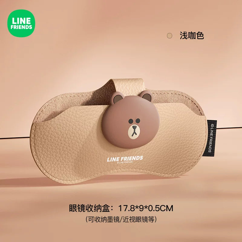 Brown Bear glasses storage bag, pressure-resistant portable sunglasses storage box, glasses storage bag, sunglasses storage hanging bag