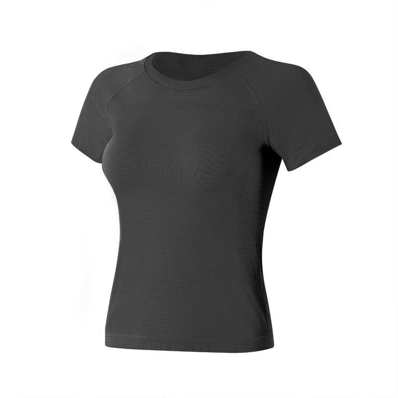 Ağır Atletika Fairy Slim Qadın Yoqa Geyimi Açıq Havada Velosiped sürmə Tez Quruyan Fitnes Qısaqol T-shirt Qaçış Məşq İdmanı Yuxarı