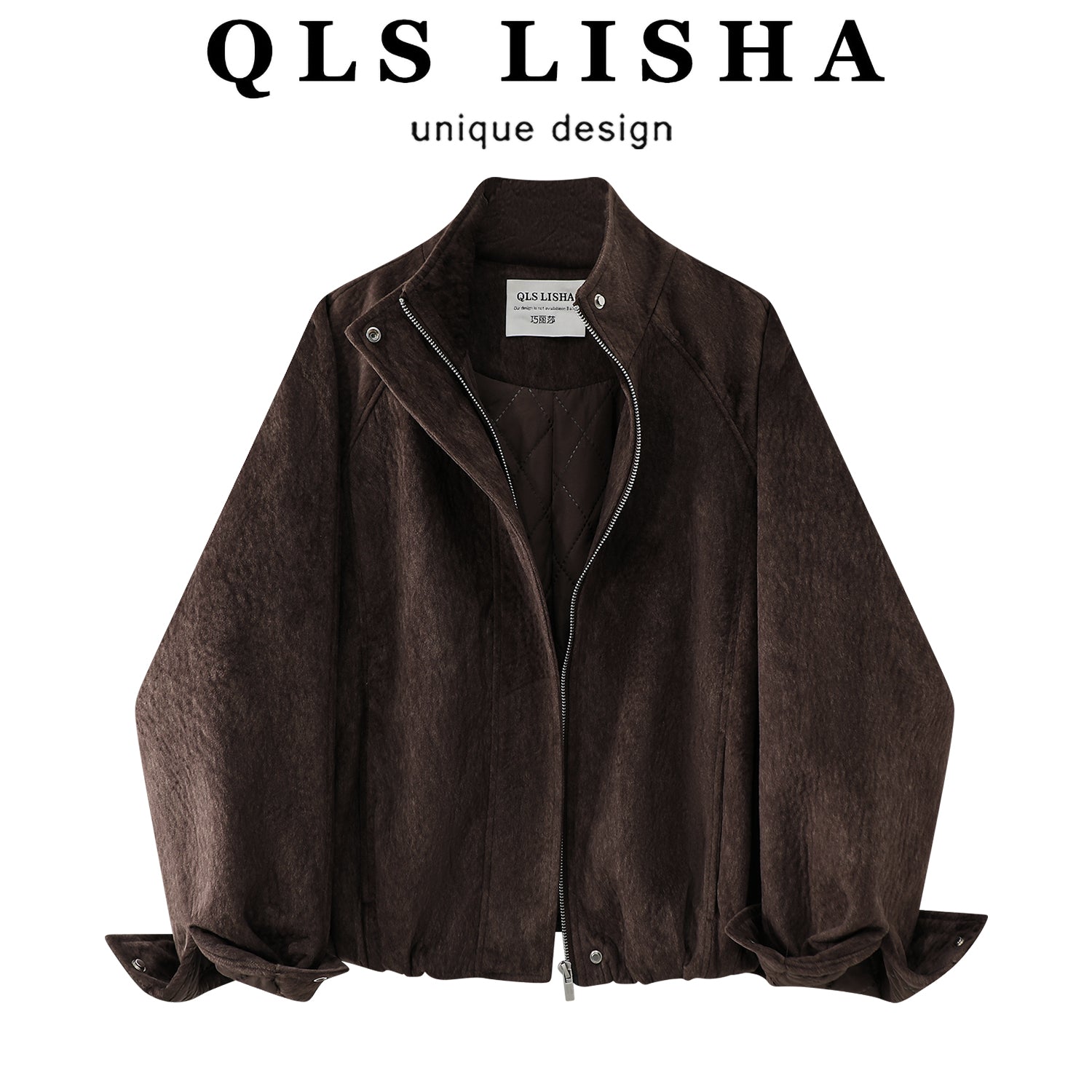 Chorlisa Qadınlar üçün Yun Sırınmış Pambıq Payız/Qış Paltosu, Qalınlaşdırılmış, Yüksək Səviyyəli Dizaynlı, Boş Oturmalı, Çoxfunksiyalı Yun Qısa Gödəkçə