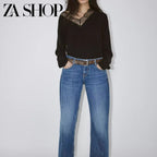 2025 Qış Yeni Gəliş Qadın Gündəlik Qarışıq Boş Sviter Uzun Qollu V-Yaxalı Krujeva ilə Bükülmüş Trikotaj Geyim 5755125