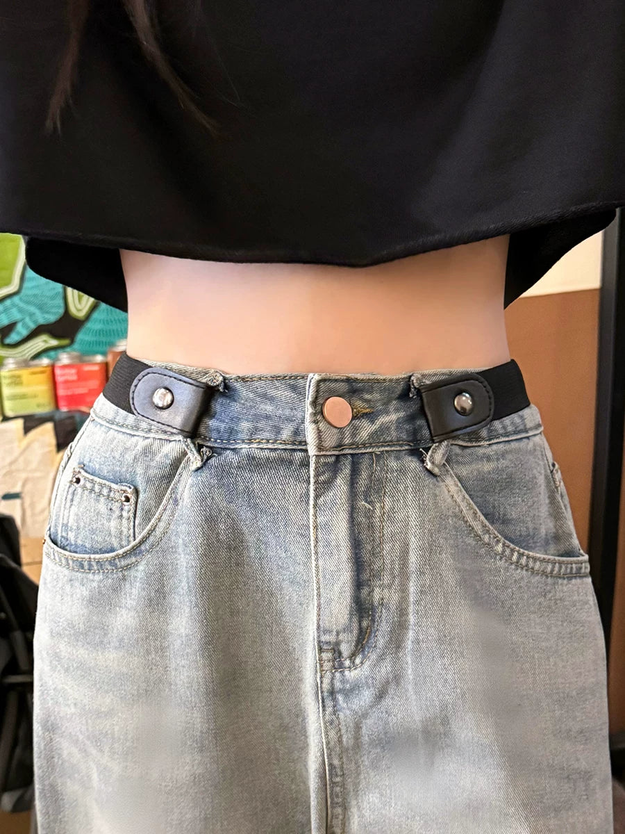 Tənbəl kəmər görünməz tikişsiz şalvar kişi və qadınlar üçün elastik elastik tələbə hərbi təlim jeans kəmər elastik artefakt