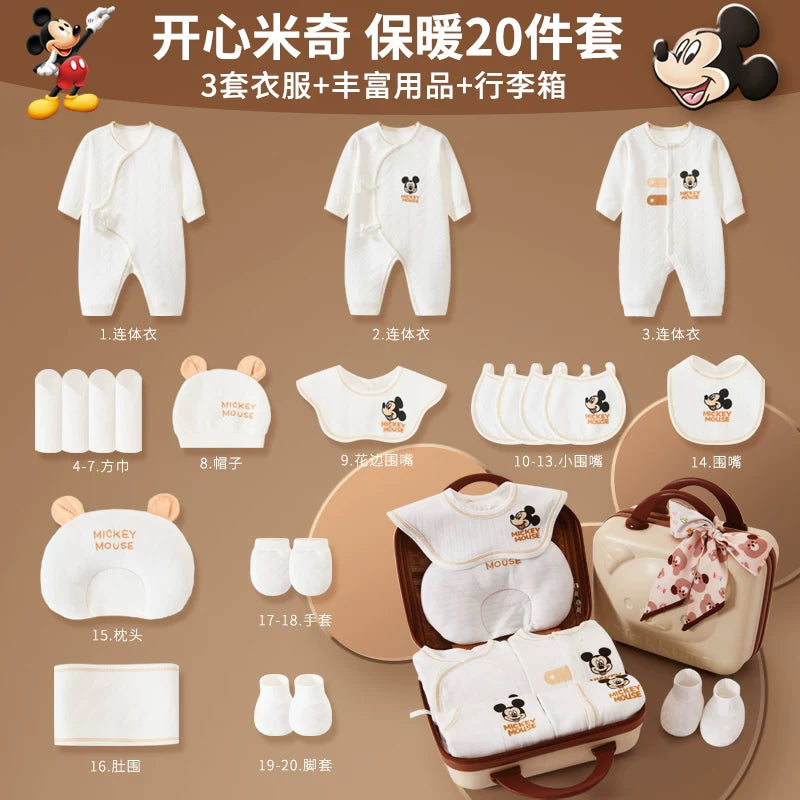 Disney Yenidoğulmuş Körpə Geyimləri Hədiyyə Dəsti - Yenidoğulmuşlar, Bir Aylıq Bayram və Yüksək Səviyyəli Hədiyyə üçün İdealdır