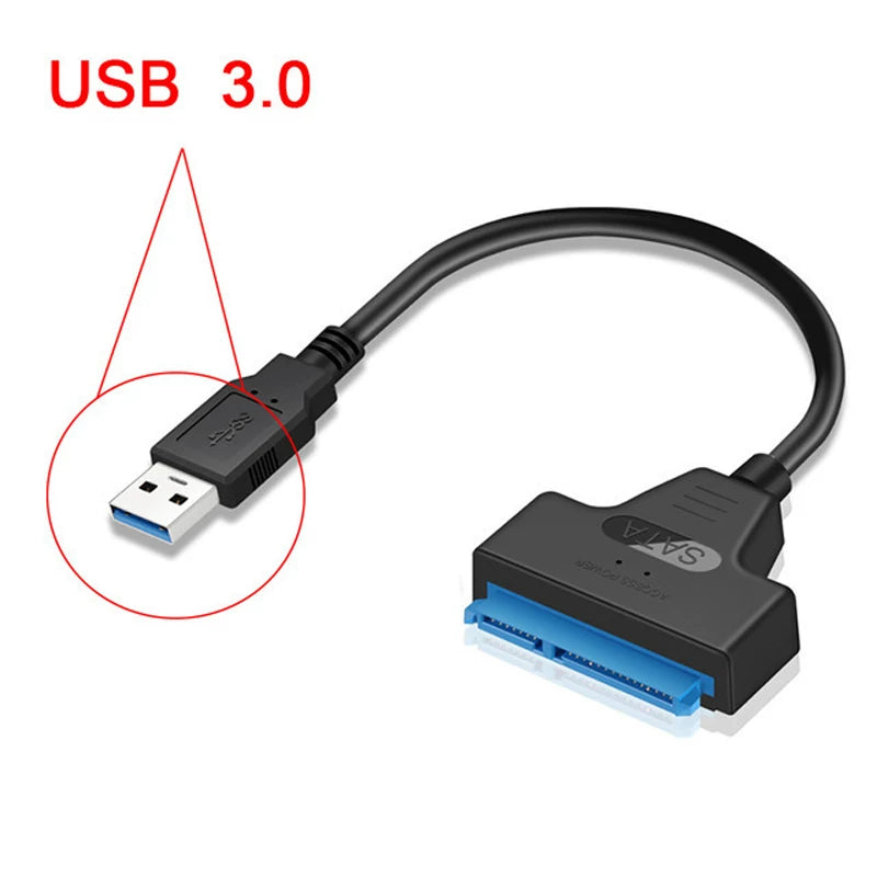 USB asan sürücü kabeli usb3.0-dan sata kabelə 2,5 düymlük sabit disk kabeli 0,16 metr yüksək sürətli çevirmə kabeli