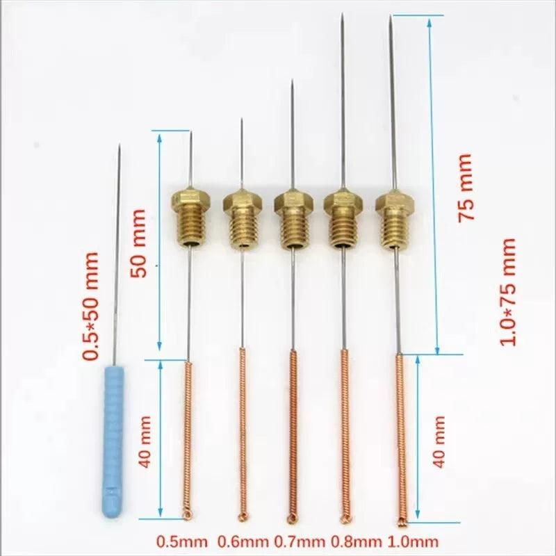 Ultra incə ucluq iynəsi paslanmayan polad iynə Φ0.18/0.2/0.3/0.8/1.0mm paylama maşınının ucluğunu təmizləmə iynəsi