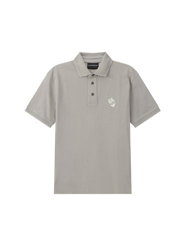 Armani EA Men's Embroidered Eagle Logo Cotton Short Sleeve Polo Shirt 3D1FE6 1JTKZ