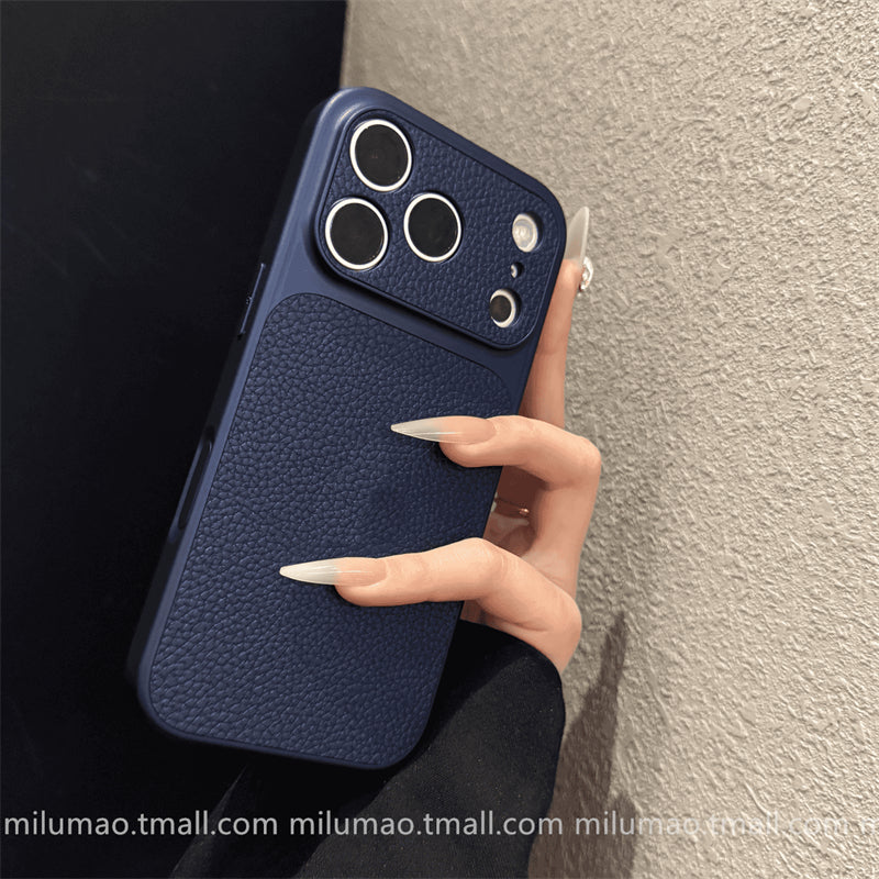 ins qabaqcıl ikinci dəyişiklik 17 litchi naxışı iPhone17promax Apple 15 mobil telefon qutusu 16ProMax yeni 12 barmaq izinə qarşı 13 kişi və qadın 14Plus cüt 17promax payız əleyhinə örtük