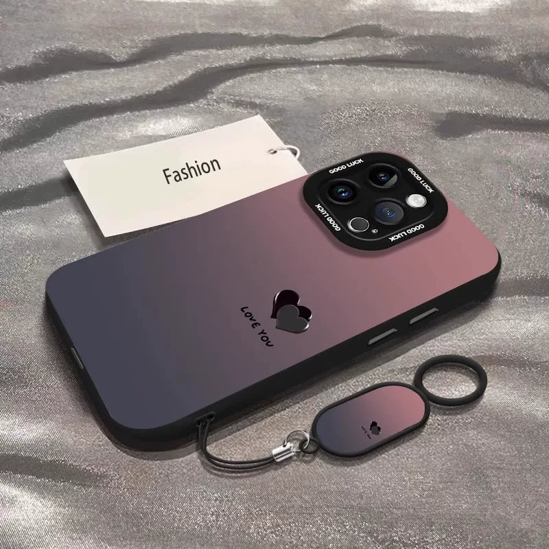Apple 17promax mobil telefon qutusu üçün uyğun Gradient sevgisi yeni rənglənmiş iphone16pro niş yüksək səviyyəli mənada 15 İnternet məşhurunun super populyar modeli 14 silikon qadın modeli 13 sadə yıxılmağa qarşı qoruyucu örtük