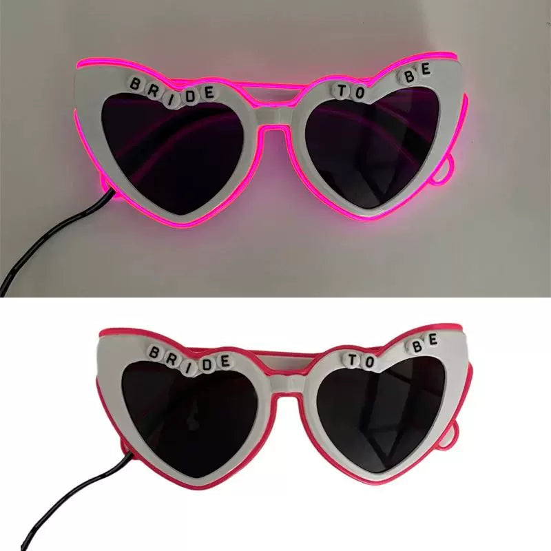 LED Newlywed Glasses Wedding Party Bridal Shower Bride T