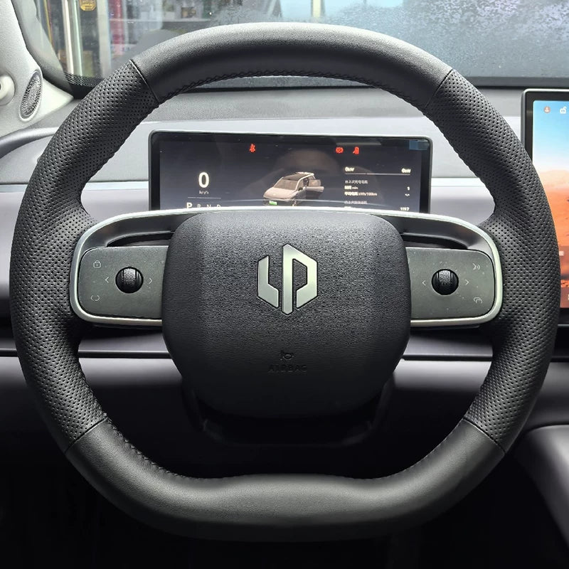 24 Leapmotor C10/C16 Steering Wheel Cover, Genuine Leather, Hand-stitched, Custom Made, Fully Included Interior Modification