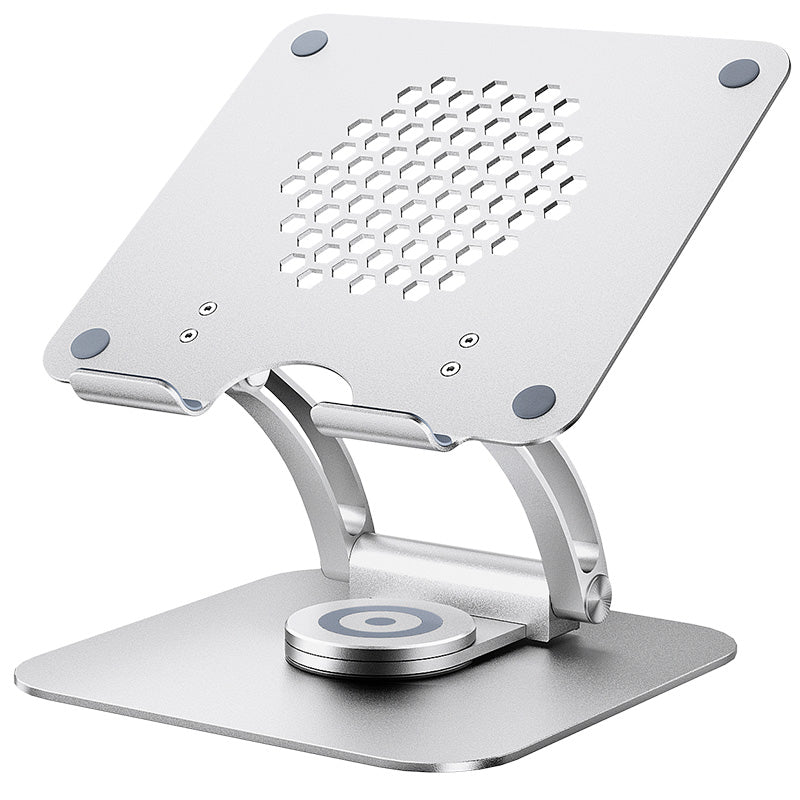Fırlanan noutbuk dayağı mötərizəsi asılmış qaldırıcı MacBook soyuducu pro uyğun mac dəstək rəfi alüminium metal ofis masası qaldırıla və tənzimlənə bilər.