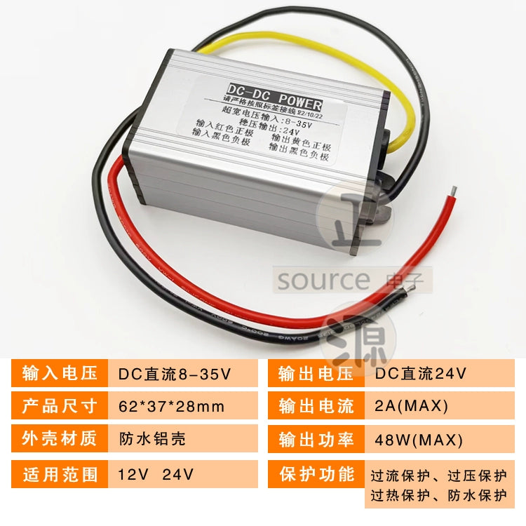 48v36v24v-dən gərginlik tənzimləyicisi 24V avtomobilin DC enerji təchizatı transformatoru 12V gücləndirici 24V gücləndirici modul