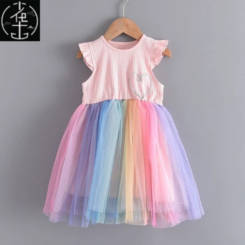 Körpə Qızlar üçün Ad Günü Tutu Donu Uşaqlar üçün Yay Geyimləri