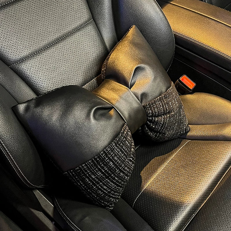 Linen car seat cushions, for all seasons, premium feel, new style, women's seat cover, star-shaped car seat cover and cushion set, five-piece.