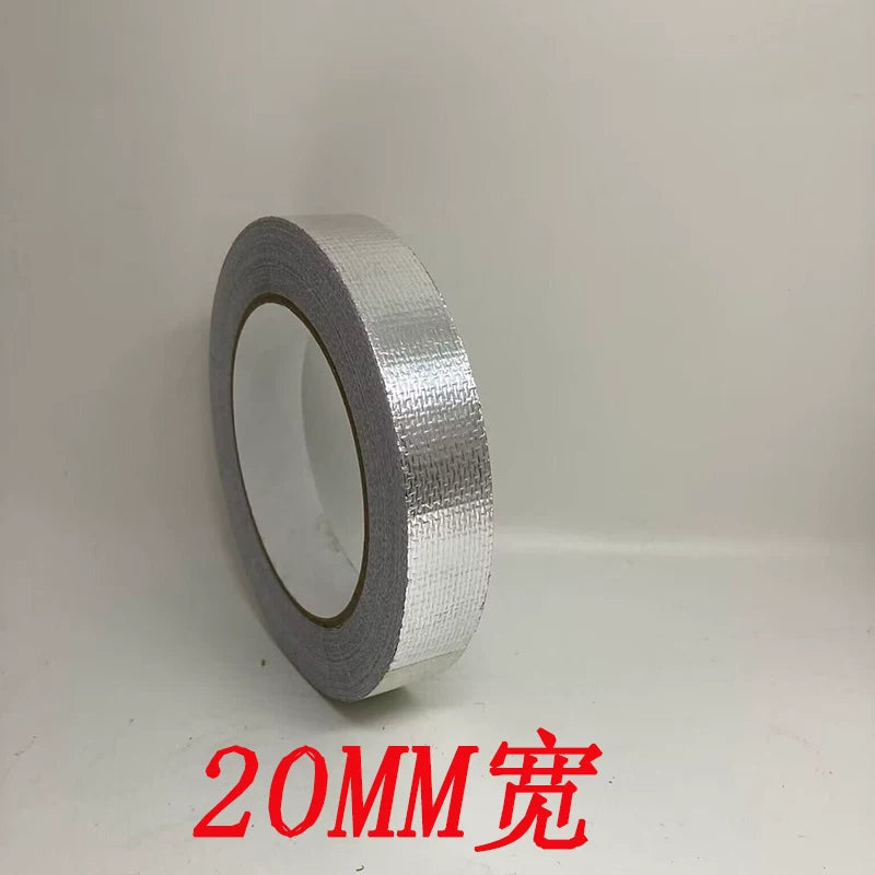 Qalınlaşmış fiberglas parça alüminium folqa lenti yüksək temperatura davamlı istilik izolyasiyası mühəndisliyi möhürü diapazonu istiliyədavamlı təzyiqə həssas qalay folqa lenti