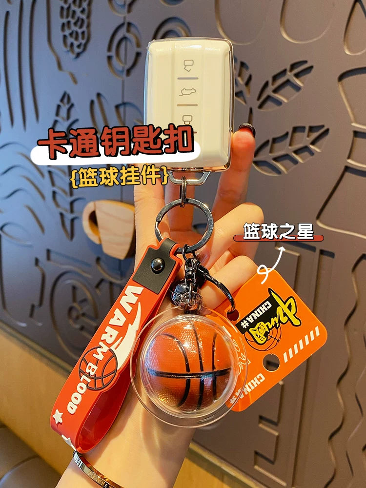 2024 Yeni Original Küçə Basketbolu Avtomobil Açar Zəncirləri Oğlanlar üçün, Sırt Çantası Kulonu, Yaradıcı Kiçik Ornament Açar Zəncirləri