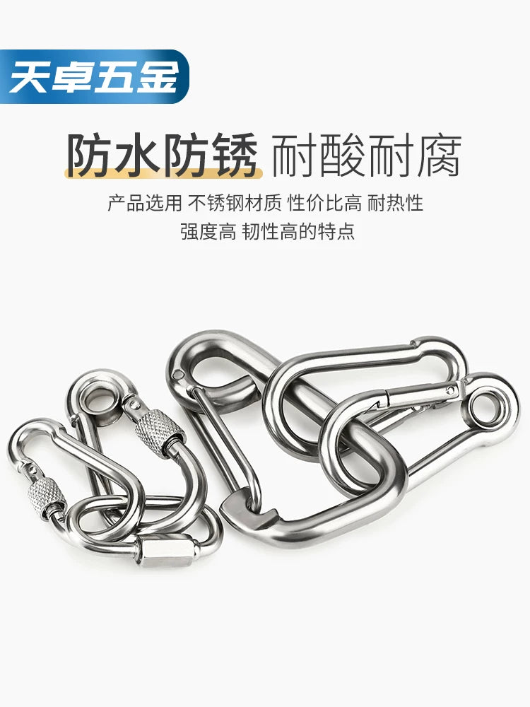 Tianzhuo Hardware 304 paslanmayan polad yay təhlükəsizlik tokası açar zəncir qaldırıcı toka qoz yay bandı üzük tokası it zənciri toka
