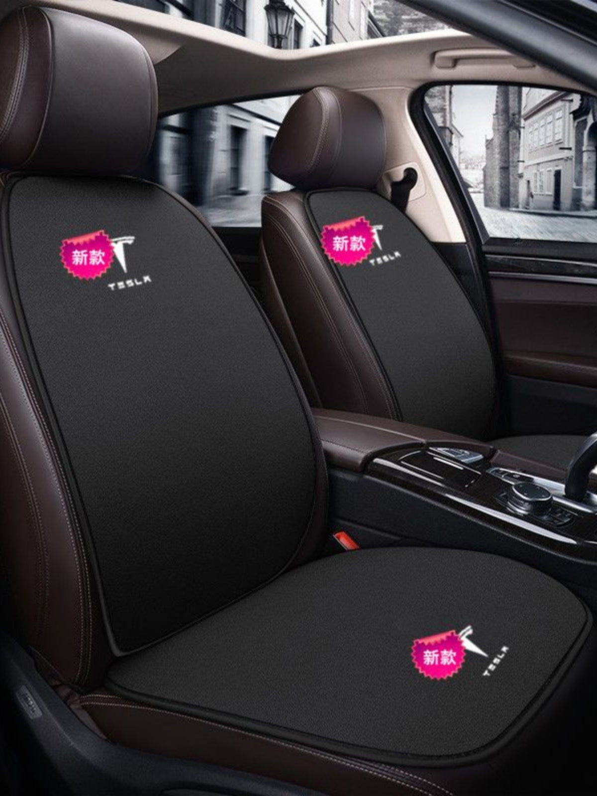 Tesla oturacaqları, bütün mövsümlər üçün nəfəs alan oturacaq örtükləri, Y formalı avtomobil salon aksesuarları, yay xüsusi təklifləri üçün uyğundur.