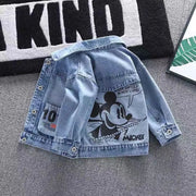 Oğlanlar üçün Mickey Denim Gödəkçə Moda Palto Uşaq Geyimi