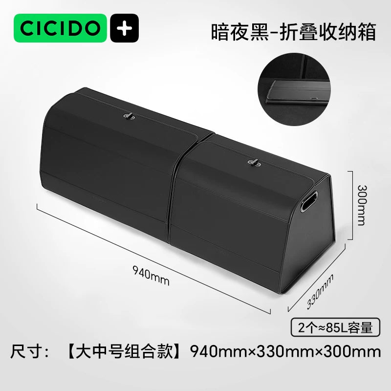 CICIDO Avtomobil Baqajı Saxlama Qutusu, Qatlanan Saxlama Qutusu, Avtomobil Daxili Əşyaları Saxlama Qutusu