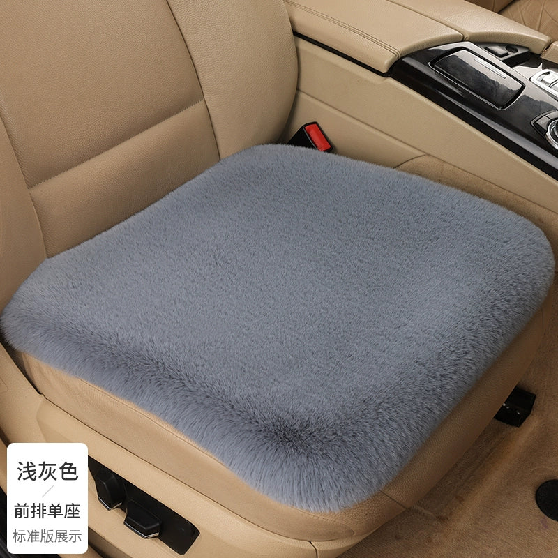 Avtomobil Oturacaq Yastığı Qış Doldurulmuş İstilik Texniki Qalınlaşmış Tək Oturacaq Arxa Sıra Sürüşməyən Tək Parça Üç Parçalı Dəst Neytral Yün Yastıq Dovşan Xəzi İmitasiya