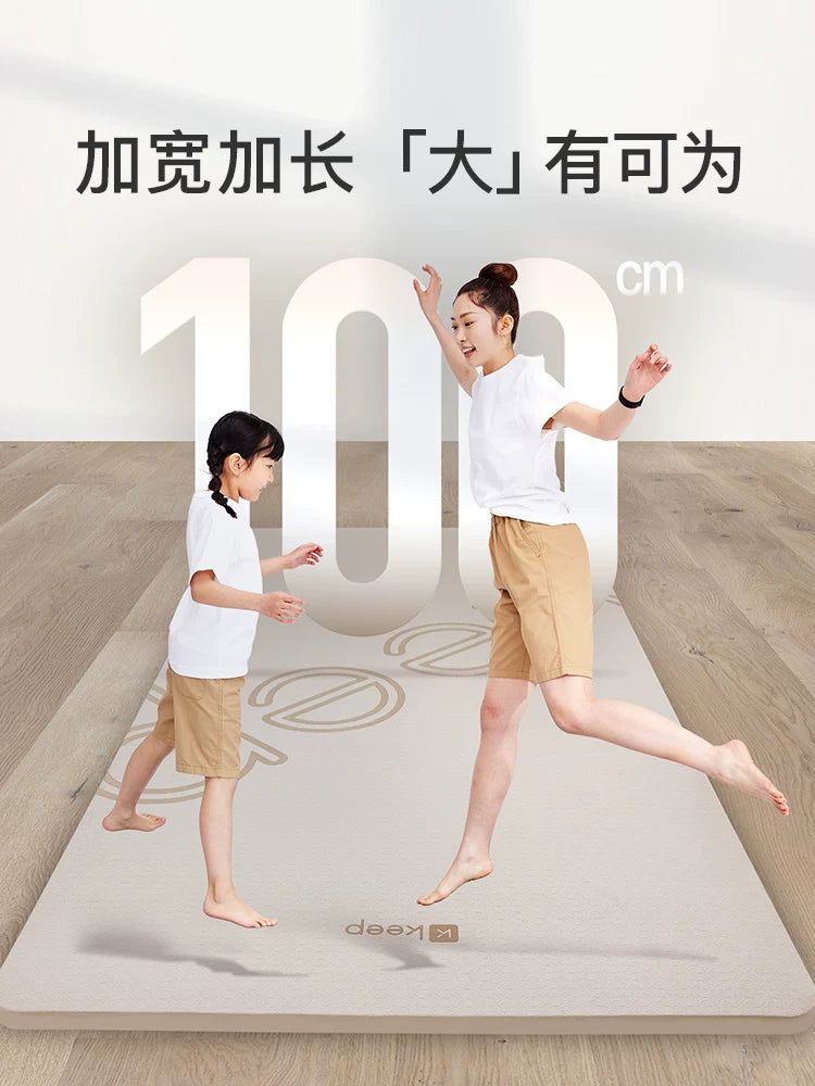 Yoga mat fitness matını evdə saxlayın qadınların peşəkar genişlənmiş və qalınlaşdırılmış tullanma məşqi səs keçirməyən və zərbəyə davamlı səssiz döşəmə döşəyi