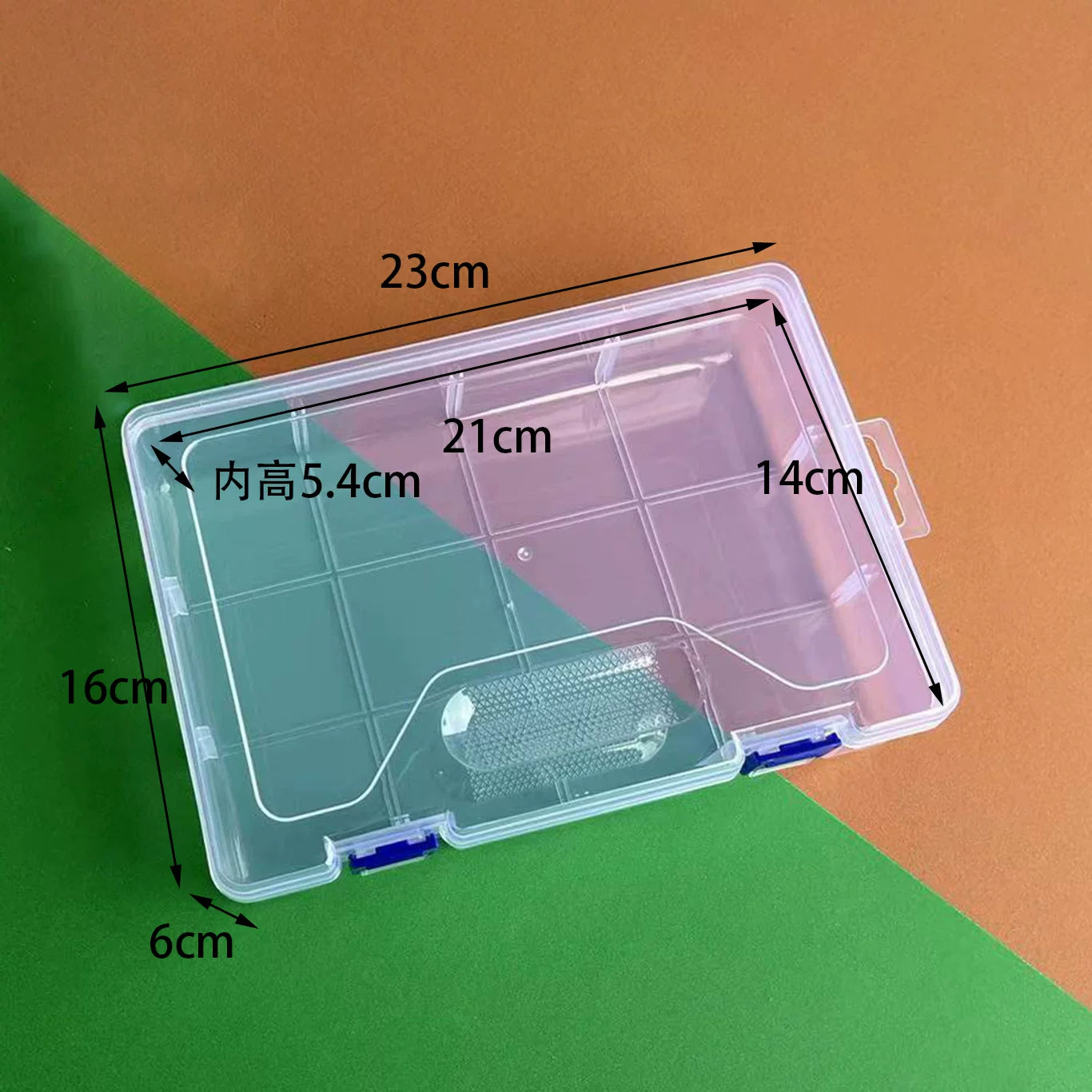 Düzbucaqlı şəffaf plastik qutu masa üstü aksesuarları aksesuarları müxtəlif əşyalar alətləri PP saxlama qutusu balıqçılıq dişlisi çevirmə qapaqlı saxlama qutusu